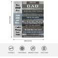 thumbnail image 6 of Gifts for Dad, Fathers Day Blanket Gifts for Dad, Dad Birthday Gift Ideas, Birthday Gifts for Dad from Daughter/Son, Best Dad Ever Gifts, Funny Dad Gifts, Gifts for Dad Who Wants Nothing, 60X50in, 6 of 6