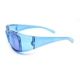 thumbnail image 3 of Polarized Colorful Mirror Lens 62mm Rectangle Fit Over Sunglasses Over Glasses Blue Mirror, 3 of 4