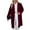 Wine, variant on Women's Fashionable and Elegant Lapel Long-sleeved Single-breasted Long Coat Black L