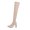 Beige, variant on Black Women’S Pointed Toe Knee High Boots High Heel Casual Boots For Women Flock Material Daily Walking Shoes 8.5Cm 3.35In Heel Outdoor Indoor