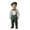 Green, variant on Toddler Boy Outfits Star Print Lapel Long Sleeve Romper And Trousers Suspenders Hat 4 Piece Wedding Wear Baby Boys' Clothing Sets Size 6-12 Months