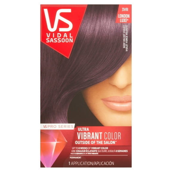 Vidal Sassoon Pro Series Ultra Vibrant Color 3VR Deep Velvet Violet Hair Color, 1 Application