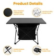 thumbnail image 3 of Zorpupoa Folding Camping Table, Portable Rustproof Aluminum Alloy Roll up Camping Table with Storage Basket, 15.94x18.11x15.94in (Black), 3 of 11