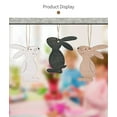 thumbnail image 6 of SDJMa Easter Bunny Wooden Hanging Ornaments, Unfinished Rabbit Wood Cutouts with Hemp Rope, Blank Wood Bunny Slice Tree Decorations for Spring Easter Holiday Home Party Decor Supplies, 6 of 7