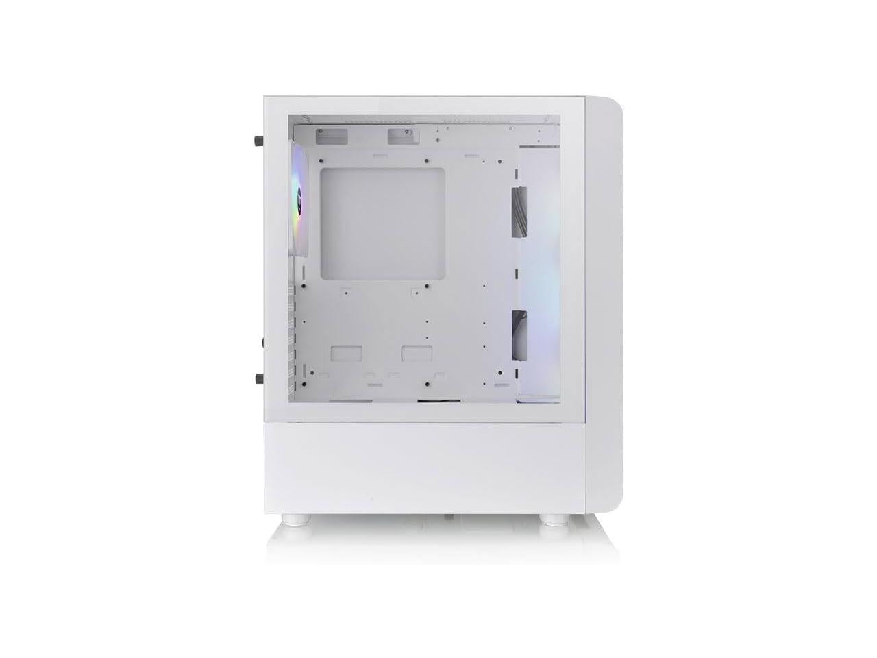 Thermaltake S200 Plus TG ARGB Snow ATX Tempered Glass Mid Tower Gaming Computer Chassis with 120mm ARGB Lite Front Fan Pre-Installed CA-1X2-00M6WN-01