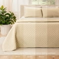 thumbnail image 6 of Bare Home Sand Diamond Stitched Quilt, Full/Queen - Hypoallergenic, 6 of 8