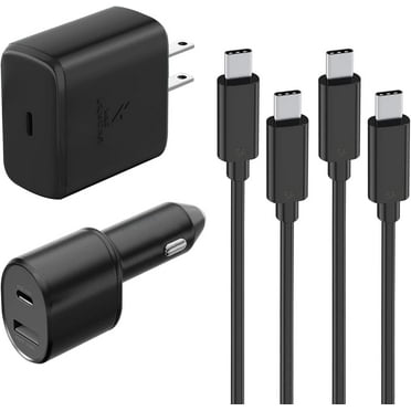 Super Fast Charger 2.0 Kit,45W PD USB C Wall/Car Charger for Huawei Mate 30 with 2X USB C-to-C Cable(5A)