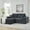 Grey, variant on 80" Soft Corduroy Fluffy Modular Sectional Loveseat Sofa, Modern Mid-century Modular Sofa with Flexible Layout, Deep Seat Cloud Sectional Couch with Thick Cushions for Living Room, Black