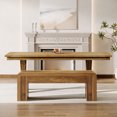 thumbnail image 3 of Tribesigns 47.24" Dining Bench Set of 2, Engineered Wood Kitchen Bench with Heavy-Duty Legs, Rustic Seating for Dining Room, Kitchen or Café, Easy Assembly, 3 of 7