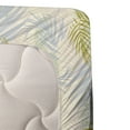 thumbnail image 3 of Ambesonne Tropical Fitted & Flat Sheet with Sham 3 Pcs Set, Palm Leaves Fashion Plot, Twin, Pale Coffee Grey and White, 3 of 4