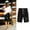 🔥 Black, variant on USSUMA Womens Printed Plus-Size Linen Shorts Loose Pattern High Waist Pull-On Elastic Waist Breathable Cotton-Linen Blend with Functional Pockets for Summer Lounge Travel Casual, Plus Size, Summer