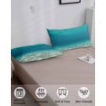 thumbnail image 3 of Oceans Landscape California King Pillow Case - Microfiber Bed Throw Pillow Covers, Summer Beach Nautical Waves Modern Decorative Lumbar Pillow Cover with Envelope Closure for Sofa/Travel 20"x40", 3 of 6