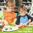 thumbnail image 5 of 13 Pieces Montessori Kitchen Tools for Toddlers-Kids Cooking Sets Real-Toddler Safe Knives Set for Real Cooking with Plastic Toddler Safe Knives Crinkle Cutter Kids Cutting Board, 5 of 6