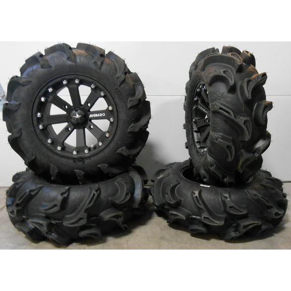 MSA Black Kore 14" UTV Wheels 28" Mega Mayhem Tires Honda Pioneer