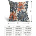 thumbnail image 6 of Blue Orange Pillow Covers 16x16 Set of 2 Retro Sunflower Flowers Print Decorative Throw Pillows Outdoor Modern Art Floral Pillowcase Square Linen Cushion Case for Home Sofa Couch Bed, 6 of 6