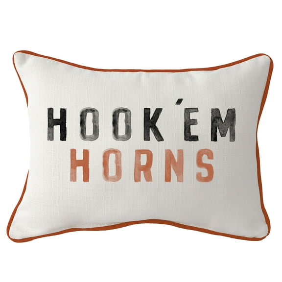 Texas Longhorns Poster Rectangular Piped Pillow