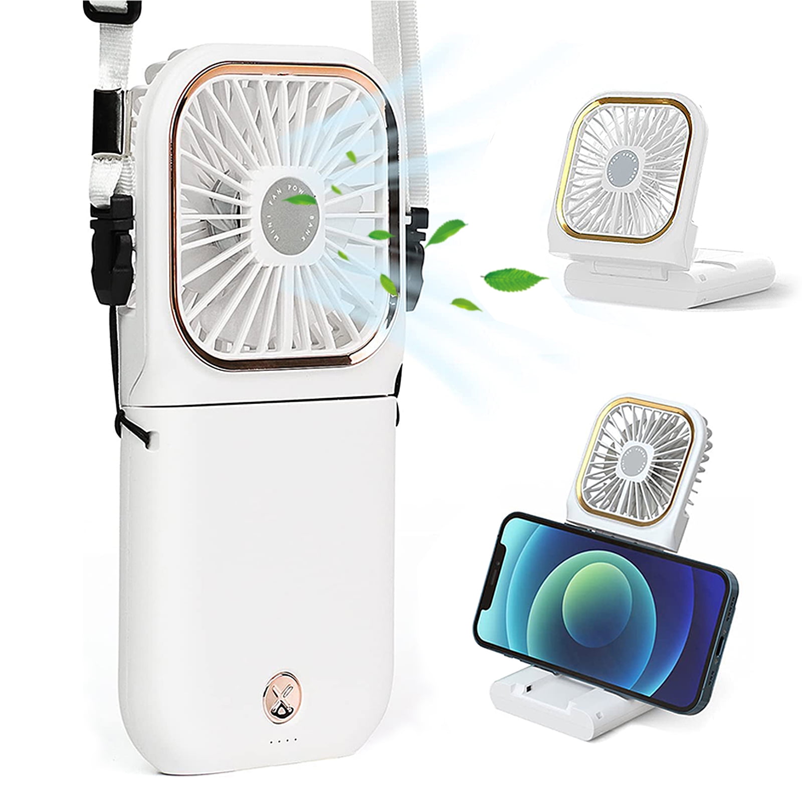 Kaimingweb Handheld Portable Fan, Battery Operated Mini Neck Fan for