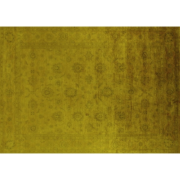 Ahgly Company Indoor Rectangle Persian Yellow Bohemian Area Rugs, 5' x 7'