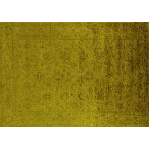 Ahgly Company Indoor Rectangle Persian Yellow Bohemian Area Rugs, 8' x 12'