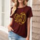 thumbnail image 1 of Karight Football Shirts for Women Game Day T Shirts Football Outfits Funny Graphic Tee Casual Short Sleeve Tee Shirts, 1 of 4