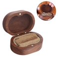 thumbnail image 1 of Wedding Ring Boxwooden Vintage Ring Holder Walnut Jewelry Storage Box, 1 of 5