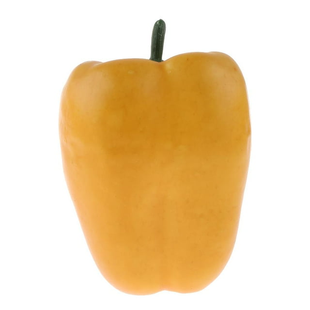Verduras artificiales de plástico realistas, alimento decorativo, pimiento amarillo