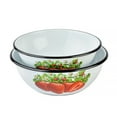 thumbnail image 2 of Novomoskovsjka Posuda Strawberry Enamel Serving Bowl Set of 2 pcs Shatterproof Enameled Steel Fruit and Salad Bowls for Cooking Enamel Mixing Bowl for Indoor and Outdoor Use Metal Bowls, 2 of 10