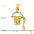 thumbnail image 3 of 14K 3D NAGS HEAD Bucket w/Shovel Charm K7863, 3 of 4