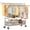 Silver, variant on Rolling Clothing Rack with Wheels,Double Rod Garment Rack with Bottom Basket, Heavy Duty Portable Closet for Bedroom & Laundry Room, Adjustable 42"-65",Chrome