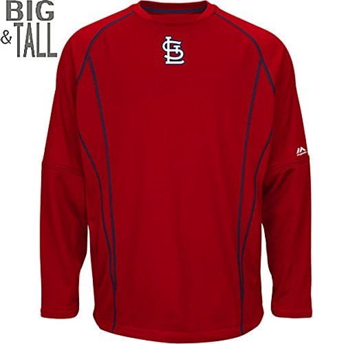 St. Louis Cardinals MLB Men's Therma Base On-Field Practice Pullover Fleece Red (4XT) by Profile