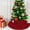 *New--Red, variant on 18-Inch Knitted Christmas Tree Skirt - Soft Durable Yarn Mat for Small Trees, Festive Red & Cream Holiday Decor for Home, Office & Wedding