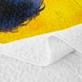 thumbnail image 5 of Manfei Halloween Black Kitten Quilt King, Ink Horror Moon King Coverlet Set, White Yellow, 3-Piece, 1 Bedspread and 2 Pillowcases, 5 of 7