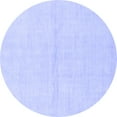 thumbnail image 1 of Ahgly Company Machine Washable Indoor Round Solid Blue Modern Area Rugs, 7' Round, 1 of 4