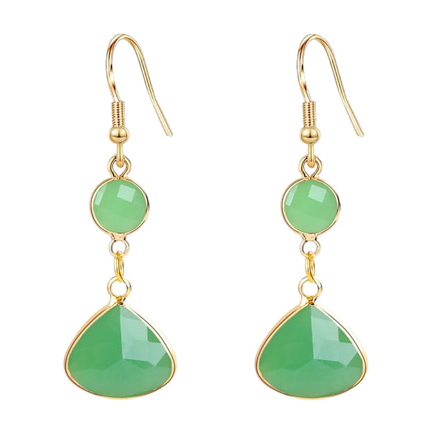 1 par de pendientes para mujer hechos a mano con forma de gota de agua y cristales de imitación azul y rosa, regalo de joyería.