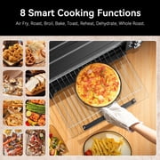HOMEDAS® 38L/33.44QT Smart Multi-Function Countertop Oven,1600W XL Capacity Toaster Oven, 3-in-1 Countertop Oven with Bake/Toast/Broil Functions,Includes Baking Rack and Pan, Black, New