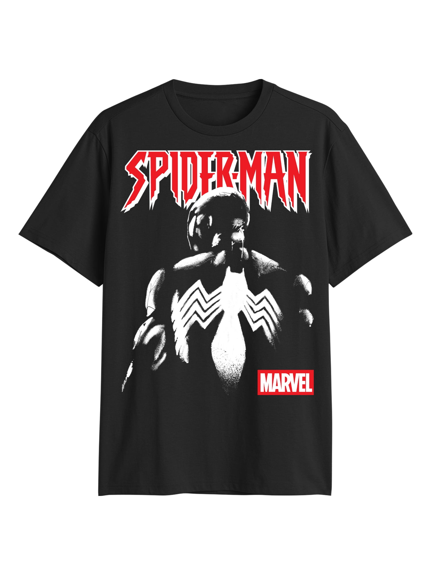 Marvel Spider-Man Men's and Big Men's Black Suit Graphic Tee, Sizes S-3XL