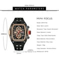 thumbnail image 5 of Men's Watches Luxury Sport Quartz Men's Quartz Watch Waterproof With Luminous Hands Chronograph Wristwatches Silicone Strap Black, 5 of 6