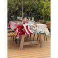 thumbnail image 2 of Outdoor Tablecloth with Umbrella Hole and Zipper, Red Pink Valentine's Day Rectangle Table Cloth 52x70 Inch Waterproof Tablecloth, Love Heart Eucalyptus Leaves Retro Picnic Table Cover for Patio, 2 of 7