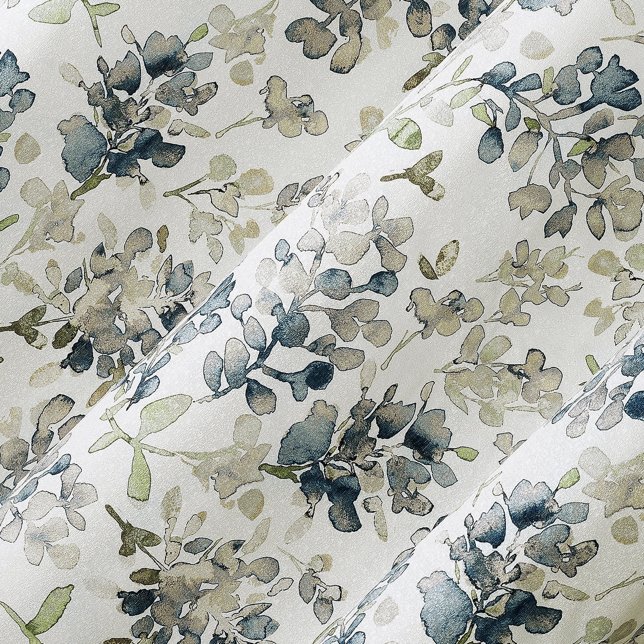 Sun Zero Bryant 2-Piece Textured Thermal Insulated Floral 100% Blackout  Grommet Top Curtain Panel, Blue Floral, 37”W x 108"L