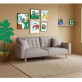 thumbnail image 1 of Sofá Cama Makora Maxim Gris Claro Lino 3 Posiciones con Soft Foam Reclinable, 1 of 10