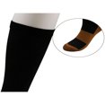 thumbnail image 5 of OUSITAID 3 Paires de Bas de Compression Purs et Confortables pour Infirmières Course Randonnée Récupération et Vols - Favorise la Circulation Sanguine Amincissant et Soutien Anti-Fatigue Rayure Pomme Couleur Unie, 5 of 5