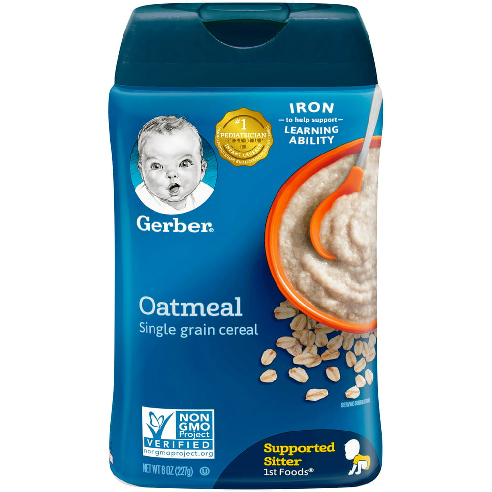 Gerber 1st Foods Single Grain Oatmeal Baby Cereal, 8 Oz (Pack of 6
