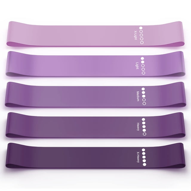 Pilates Flexbands Bandas elásticas de ejercicio para Pilates Fisioterapia Yoga; Bandas para hacer ejercicio 5 juegos de bandas elásticas para piernas de botín