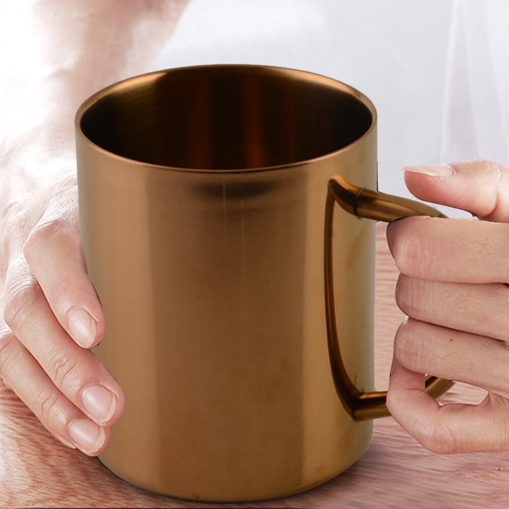 Fdit tasses en acier inoxydable Tasse à café simple et ingénieuse en