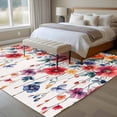 thumbnail image 4 of 5'x8' Area Rugs, Retro Flowers Indoor Outdoor Area Rug for Living Room Bedroom, Boho Modern Watercolor Floral Botanical Washable Bathroom Rugs Kitchen Floor Carpet Mats Home Decor Aesthetic, 4 of 8