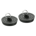 thumbnail image 1 of Tapón de drenaje de goma de 2 piezas con anillo colgante, se adapta de 2 pulgadas a 2-1/8 pulgadas, negro, 1 of 6