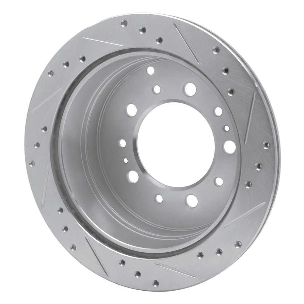 Dynamic Friction Company 631-76113L DFC Brake Rotor - Drilled And Slotted - Silver