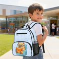 thumbnail image 3 of Pzuqiu Capybara Reading Print 13.5 Inch Kids Backpack for Preschool Kindergarten Breathable Padded Toddler School Bag with Multi Pockets Casual Daypack for Boys Girls, 3 of 7