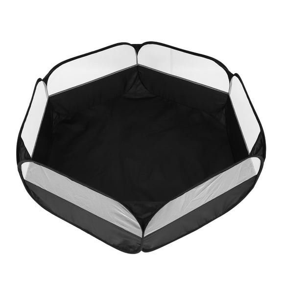 IBASETOY Indoor Nylon Pet Playpen Foldable Fence for Hamsters Chinchillas Guinea Pigs Black