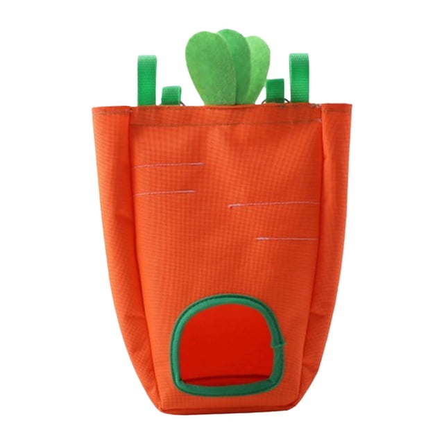 Alimentador de heno de conejo duradero, bolsa colgante, contenedor de bolsa de alimentación para conejillo de Indias Naranja Zulema Comedero de heno para conejos